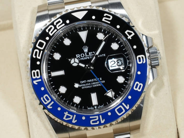 ロレックス GMTマスターII Ref.126710BLNR ステンレススチール ブラック文字盤 オイスターブレスレット 未使用 vha9tg7f