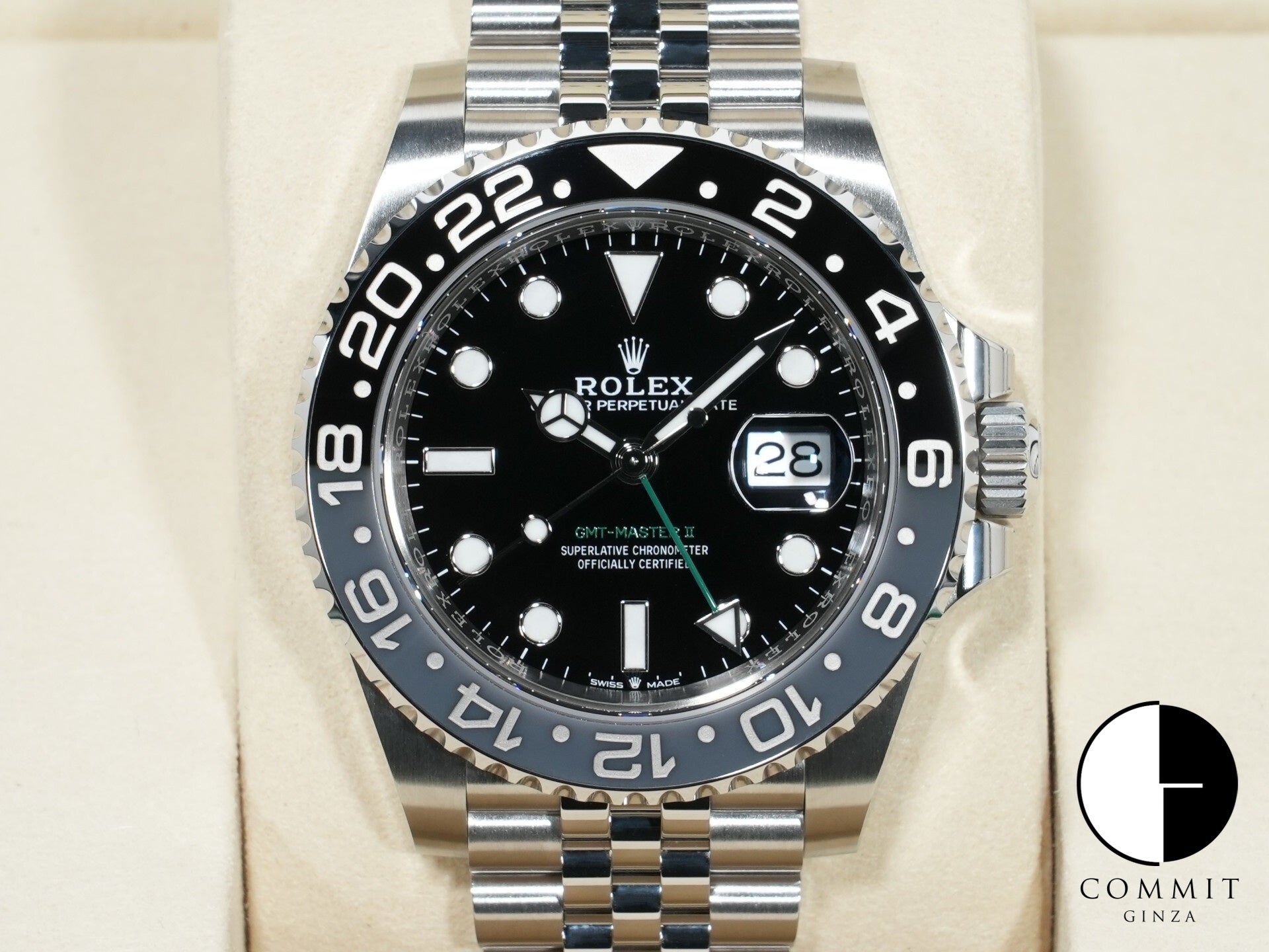 ロレックス GMTマスターII Ref.126710GRNR ステンレススチール ブラック文字盤 ジュビリーブレスレット 未使用 wmanbate