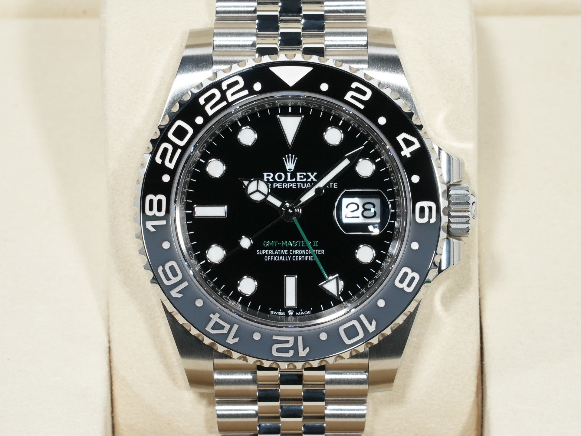 ロレックス GMTマスターII Ref.126710GRNR ステンレススチール ブラック文字盤 ジュビリーブレスレット 未使用 wmanbate