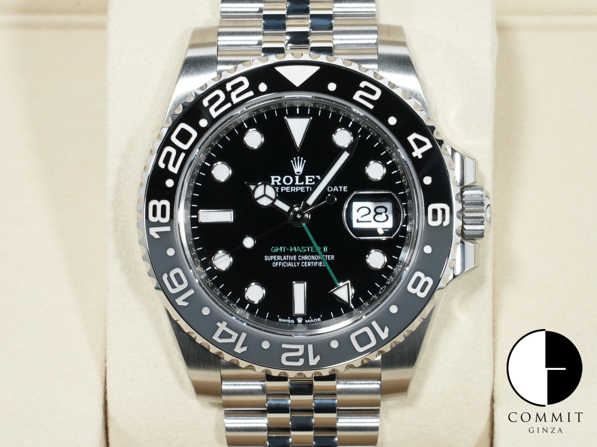 ロレックス GMTマスターII Ref.126710GRNR ステンレススチール ブラック文字盤 ジュビリーブレスレット 未使用 sqo8pwsu