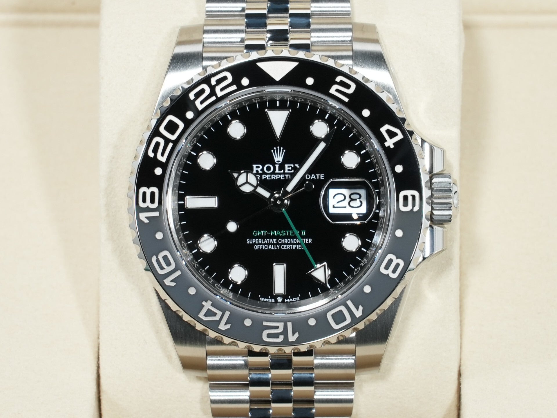ロレックス GMTマスターII Ref.126710GRNR ステンレススチール ブラック文字盤 ジュビリーブレスレット 未使用 sqo8pwsu