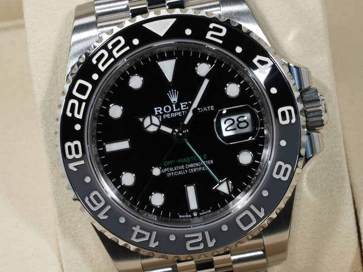 ロレックス GMTマスターII Ref.126710GRNR ステンレススチール ブラック文字盤 ジュビリーブレスレット 未使用 ffhnbu96
