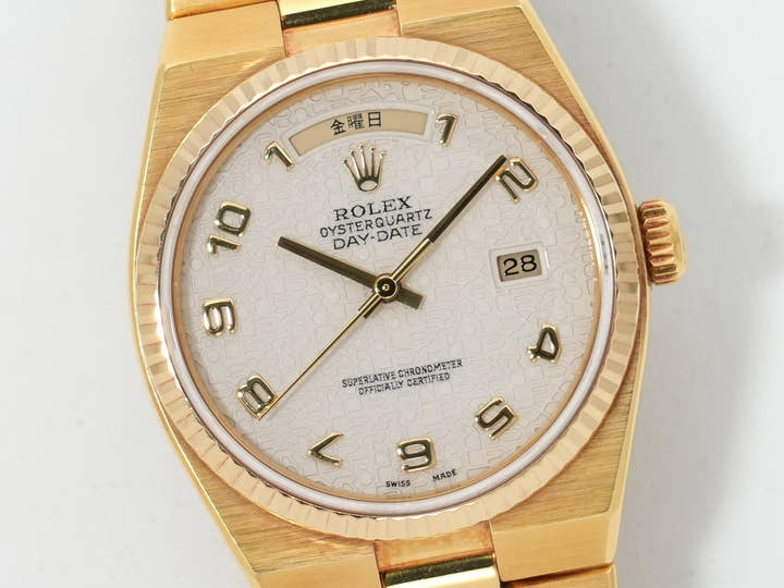 ロレックス デイデイト36 Ref.19018 イエローゴールド アイボリーコンピューターアラビア文字盤 中古 ttvajboq