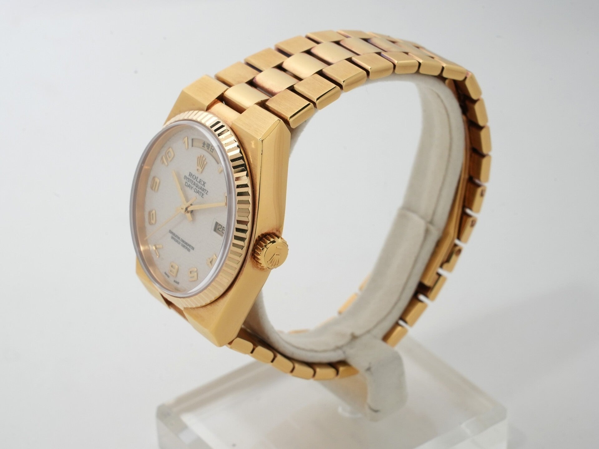ロレックス デイデイト36 Ref.19018 イエローゴールド アイボリーコンピューターアラビア文字盤 中古 ttvajboq