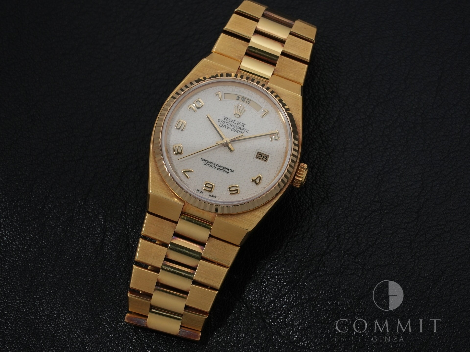 ロレックス デイデイト36 Ref.19018 イエローゴールド アイボリーコンピューターアラビア文字盤 中古 ttvajboq