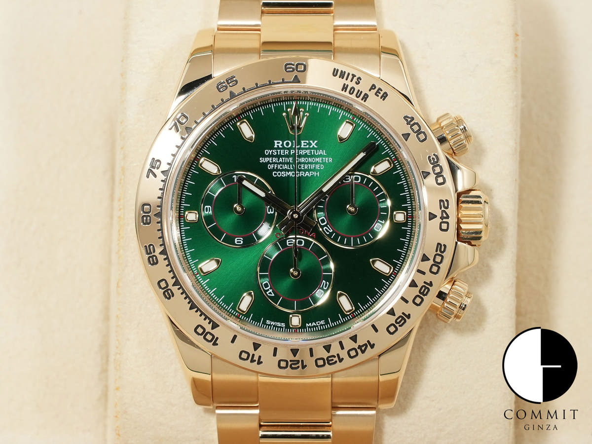 Rolex Daytona Ref. 116508 Yellow Gold Green Dial Excellent Condition mhh7ous4