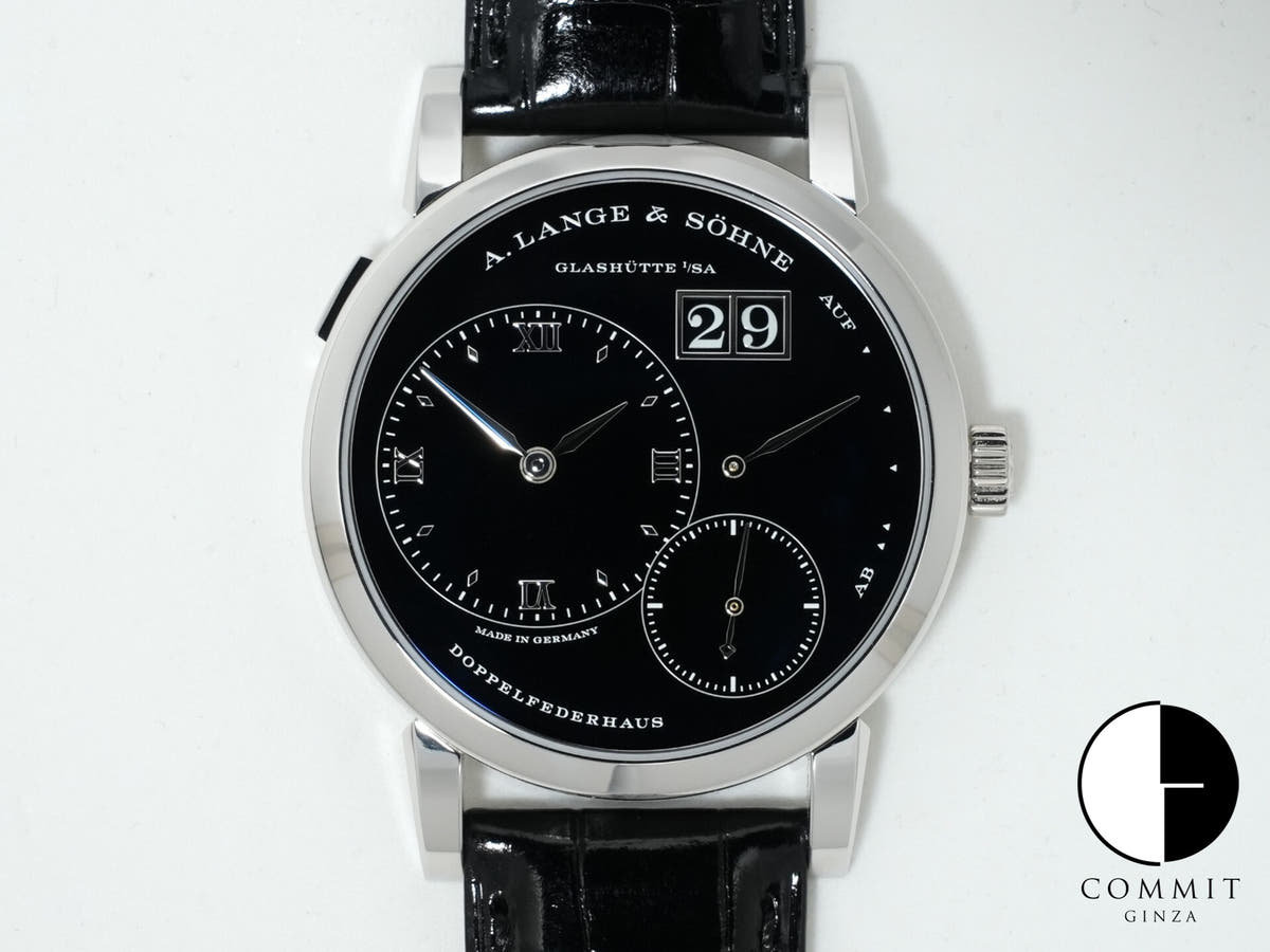 A. Lange &amp; Söhne Lange 1 Ref. 191.062 Platinum Onyx Dial Excellent Condition buwnbsjb