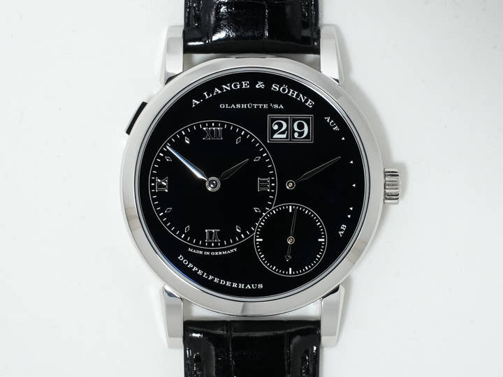 A. Lange &amp; Söhne Lange 1 Ref. 191.062 Platinum Onyx Dial Excellent Condition buwnbsjb