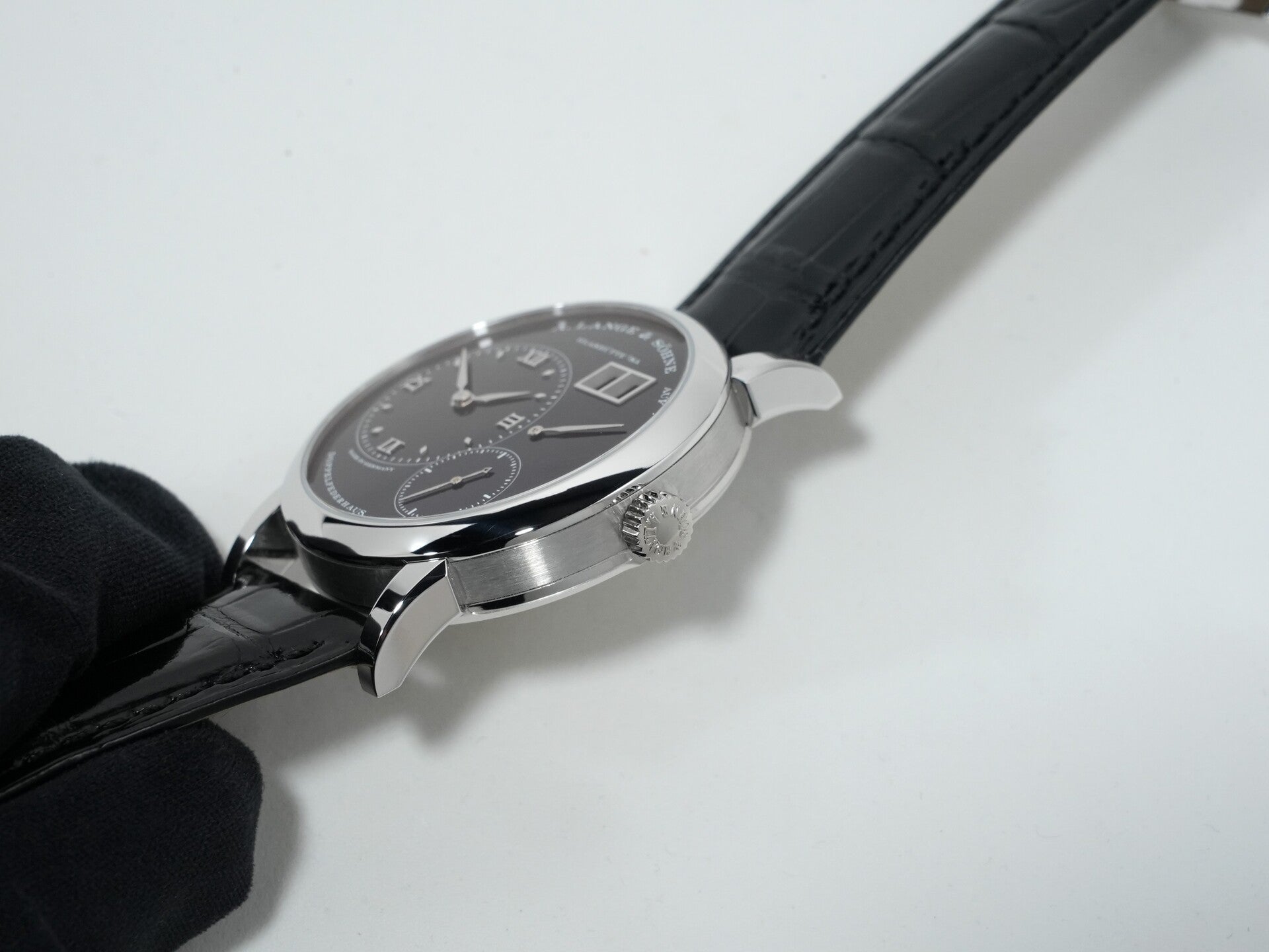 A. Lange &amp; Söhne Lange 1 Ref. 191.062 Platinum Onyx Dial Excellent Condition buwnbsjb