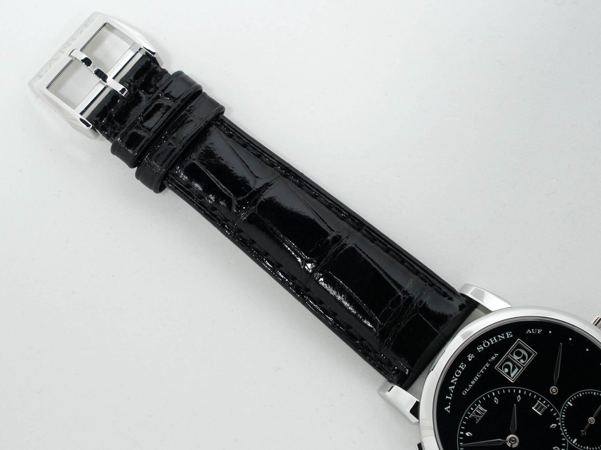 A. Lange &amp; Söhne Lange 1 Ref. 191.062 Platinum Onyx Dial Excellent Condition buwnbsjb