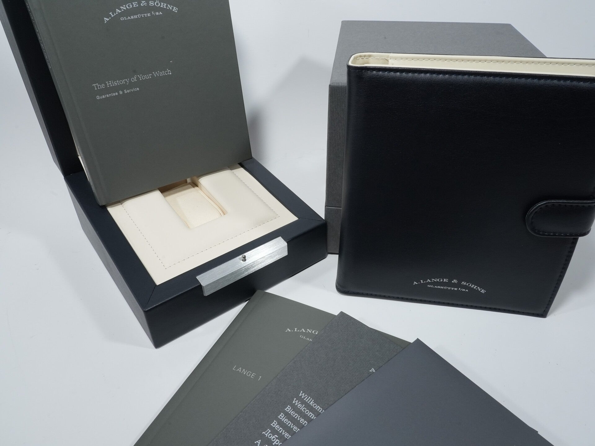 A. Lange &amp; Söhne Lange 1 Ref. 191.062 Platinum Onyx Dial Excellent Condition buwnbsjb