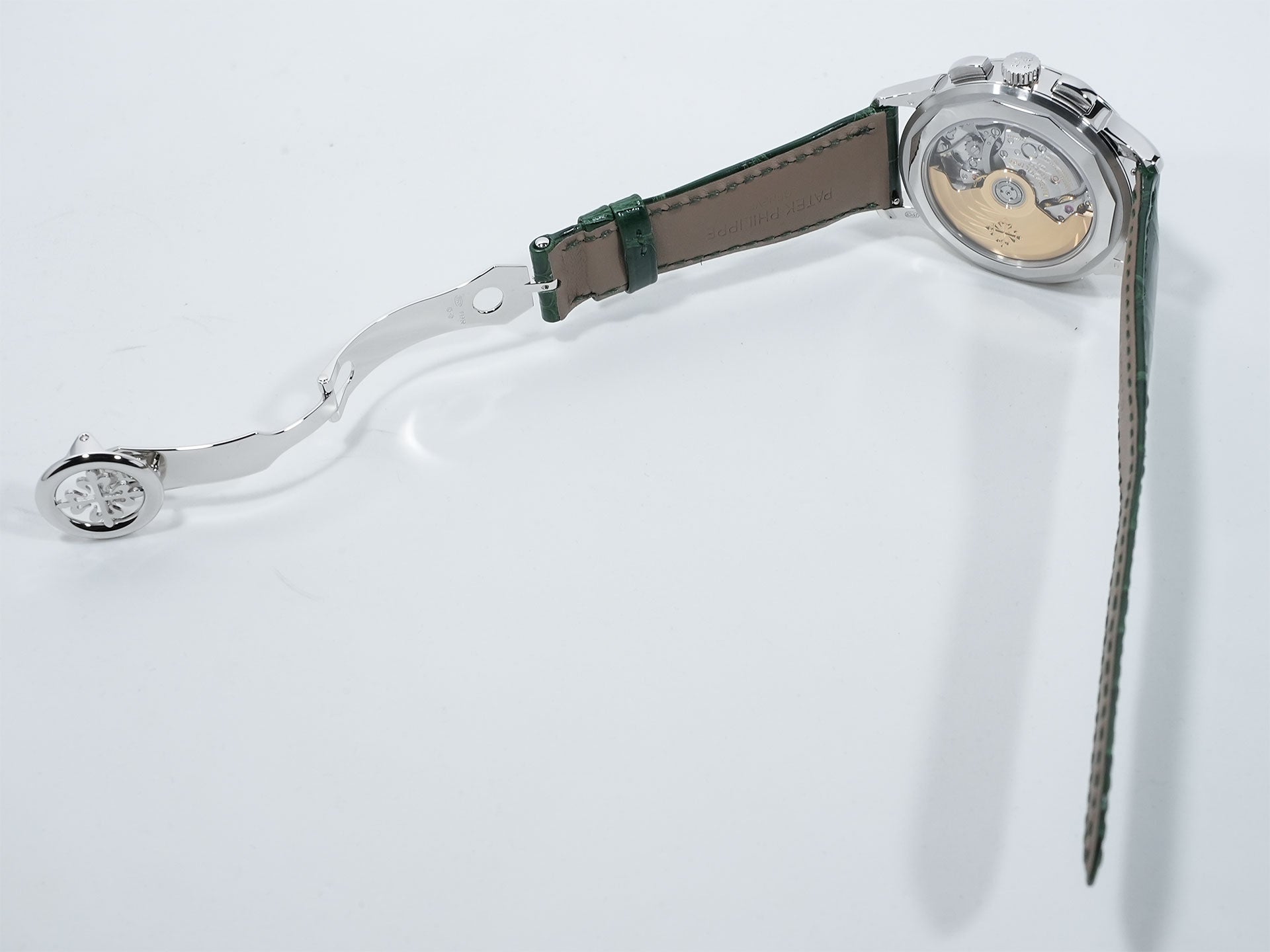 パテックフィリップ コンプリケーション ワールドタイム クロノグラフ Ref.5930P-001 プラチナ グリーン文字盤 美中古 rzmht9nf