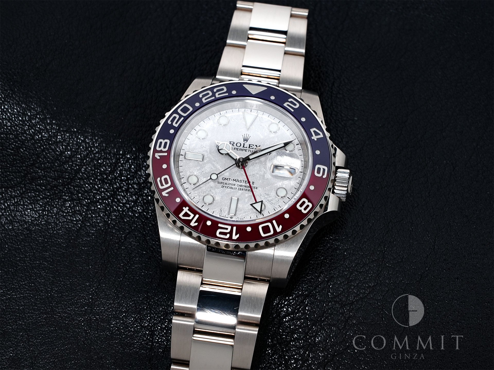 Pre-owned Rolex GMT-Master II Ref. 126719BLRO White Gold Meteorite Dial Oyster Bracelet (ktbugz7w)