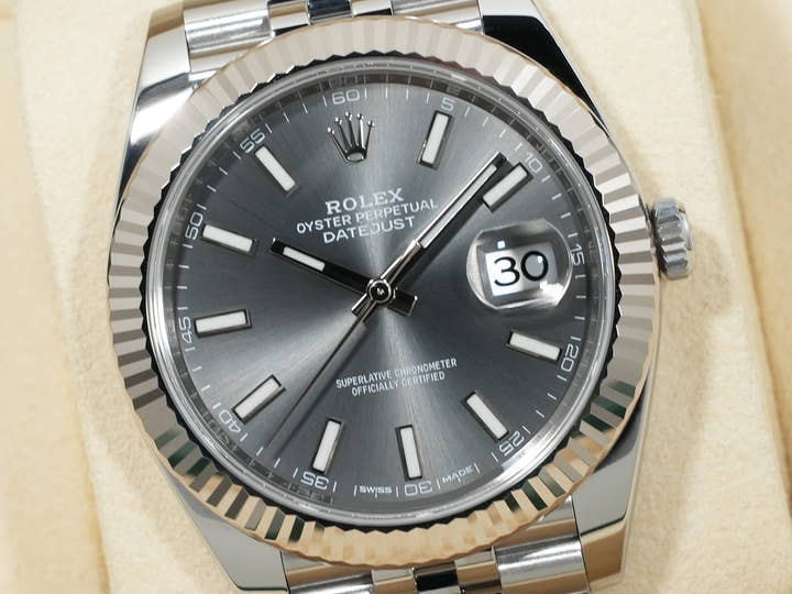 Rolex Datejust 41 Ref. 126334 Stainless Steel/White Gold Slate Dial Jubilee Bracelet Excellent Condition twhkk3u9