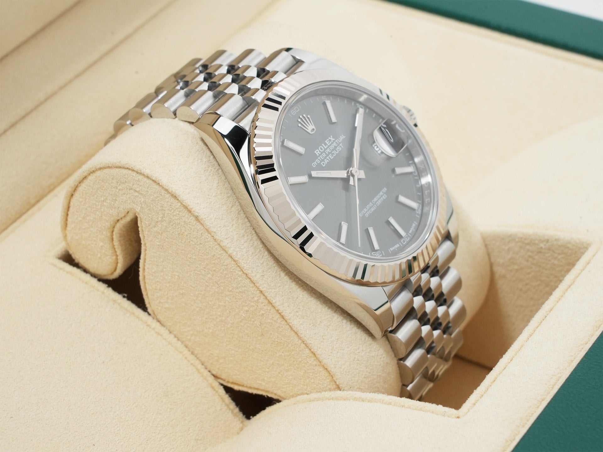 Rolex Datejust 41 Ref. 126334 Stainless Steel/White Gold Slate Dial Jubilee Bracelet Excellent Condition twhkk3u9