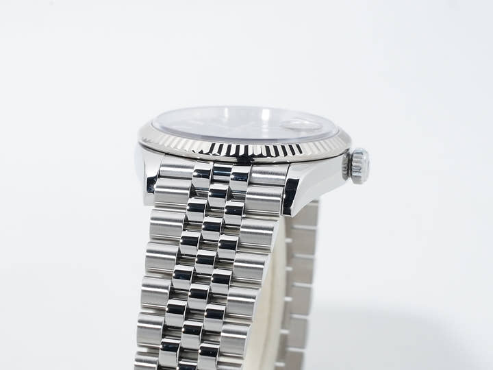 ロレックス デイトジャスト36 Ref.126234 ステンレススチール/ホワイトゴールド ブラック文字盤 ジュビリーブレスレット 美中古 p6yrec2n