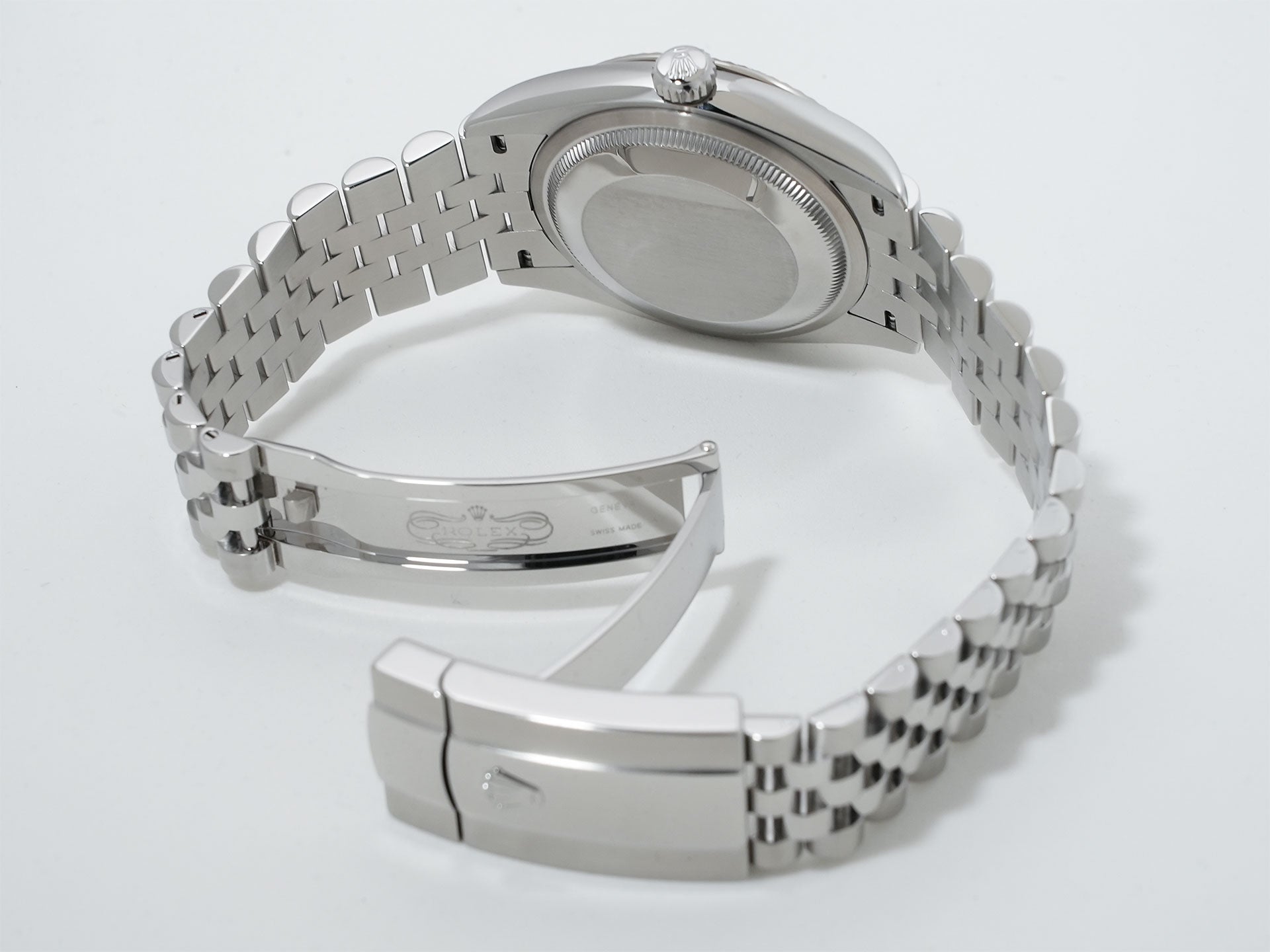 ロレックス デイトジャスト36 Ref.126234 ステンレススチール/ホワイトゴールド ブラック文字盤 ジュビリーブレスレット 美中古 p6yrec2n