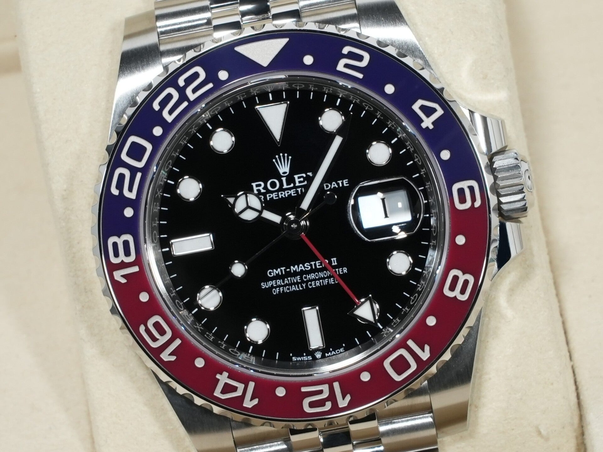 Rolex GMT-Master II Ref. 126710BLRO Stainless Steel with Black Dial and Jubilee Bracelet, Unused (q5ymyjsb)