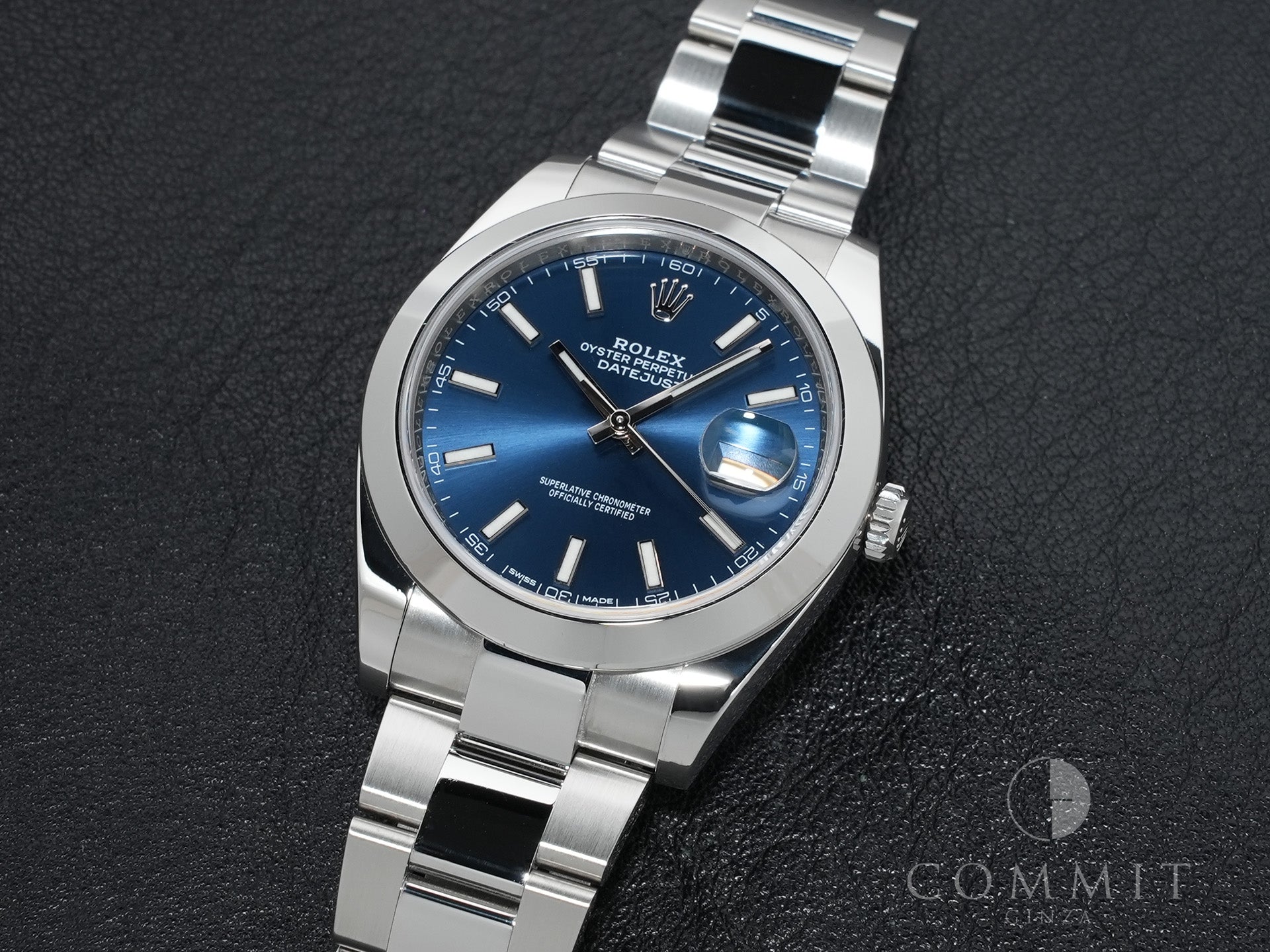 Rolex Datejust 41 Ref. 126300 Stainless Steel Bright Blue Dial Oyster Bracelet Excellent Condition r7jr3cmd