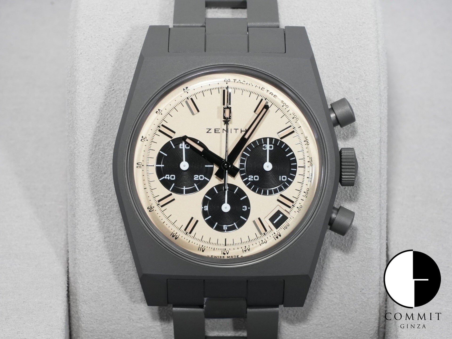 Zenith Chronomaster Revival Jigen Daisuke Edition Ref.97.L384.400/04.M384 Titanium Beige Dial Unused tp39pacf