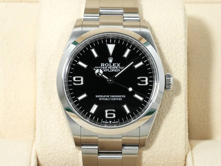 ロレックス エクスプローラー36 Ref.124270 ステンレススチール ブラック文字盤 オイスターブレスレット 未使用 w77yj8tk