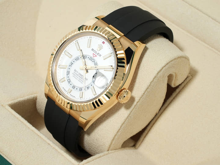 ロレックス スカイドゥエラー Ref.336238 イエローゴールド ホワイト文字盤 未使用 xxpq9d6k
