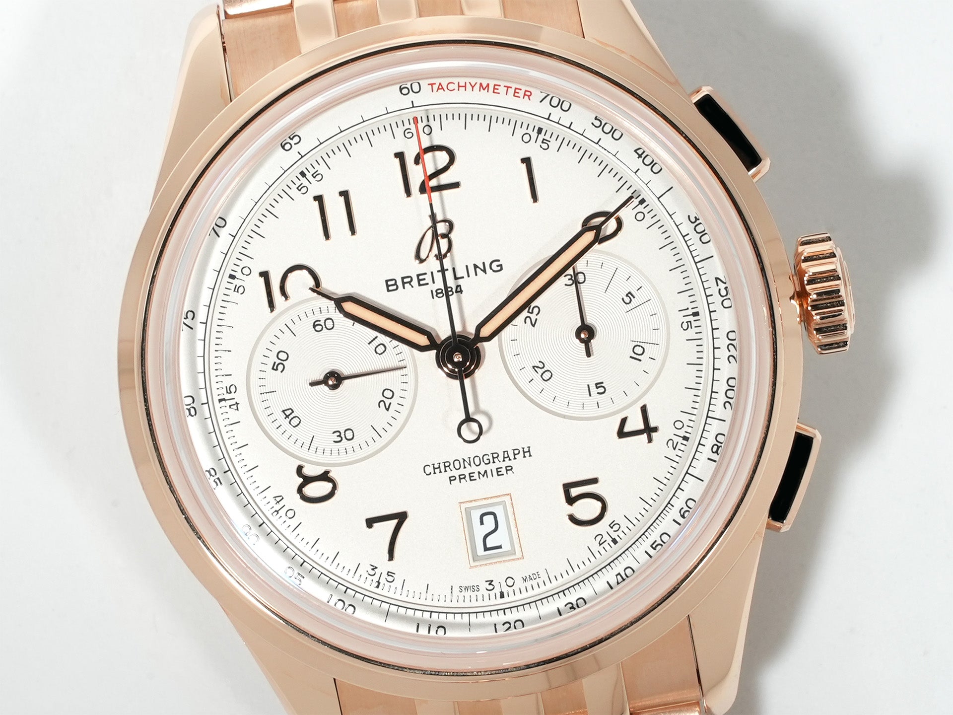 ブライトリング プレミエ B01 クロノグラフ 42 Ref.RB0145371G1R1 レッドゴールド シルバー文字盤 未使用 gczyq6bc
