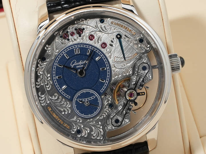 グラスヒュッテオリジナル パノインバース リミテッドエディション Ref.1-66-08-01-03-50 プラチナ シルバー文字盤 中古 gpqrgka3