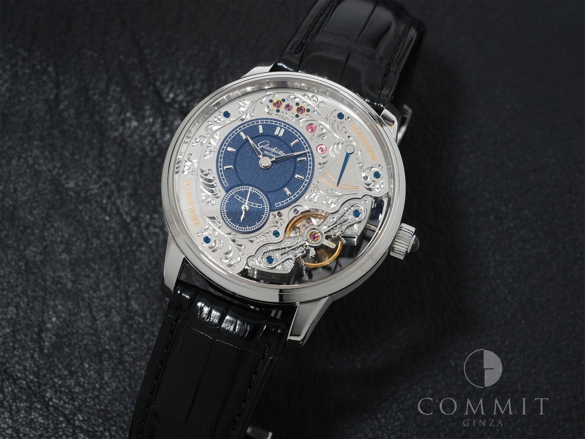 グラスヒュッテオリジナル パノインバース リミテッドエディション Ref.1-66-08-01-03-50 プラチナ シルバー文字盤 中古 gpqrgka3