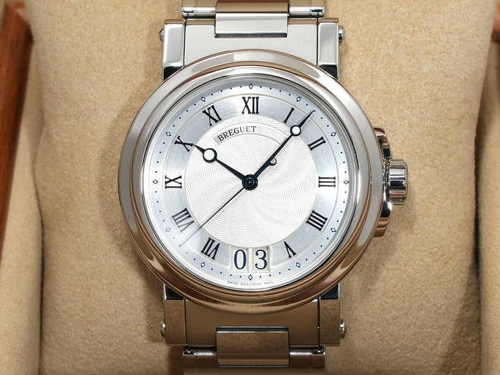 ブレゲ マリーンⅡ ラージデイト Ref.5817ST/12/5V8 ステンレススチール シルバー文字盤 中古 j8f9shhb