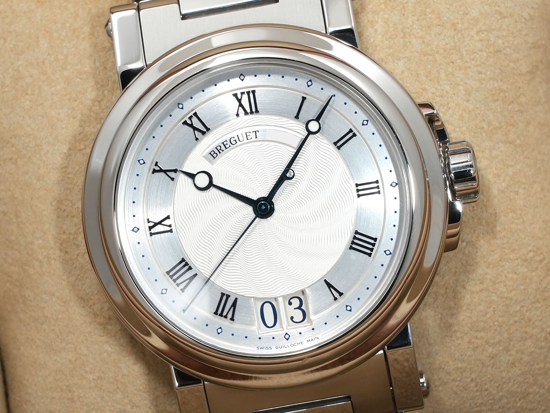 ブレゲ マリーンⅡ ラージデイト Ref.5817ST/12/5V8 ステンレススチール シルバー文字盤 中古 j8f9shhb