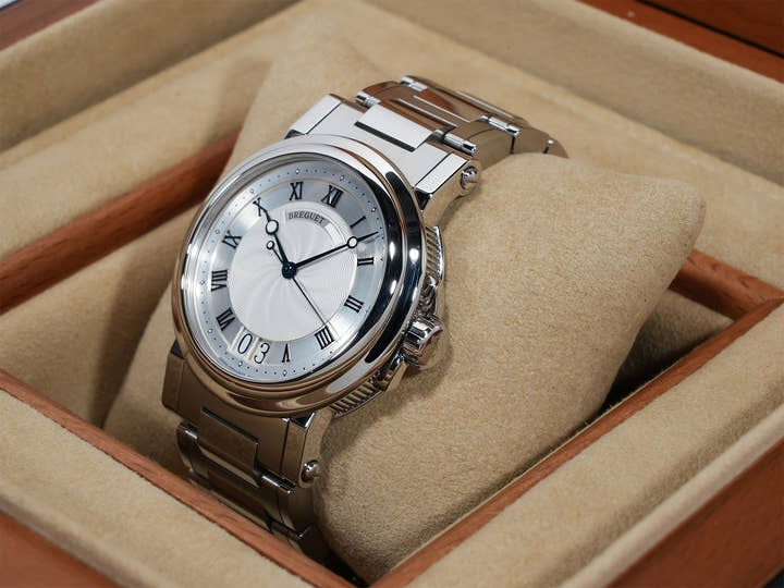 ブレゲ マリーンⅡ ラージデイト Ref.5817ST/12/5V8 ステンレススチール シルバー文字盤 中古 j8f9shhb