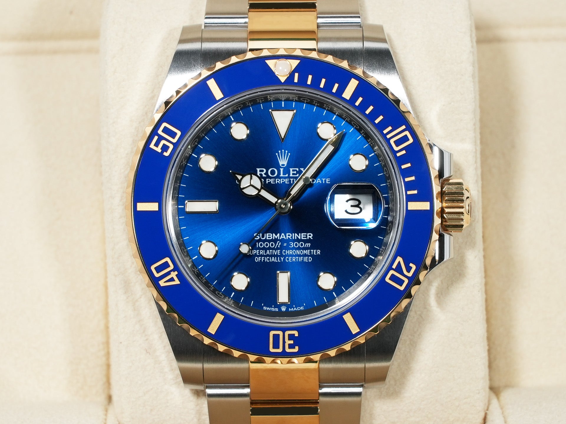 ロレックス サブマリーナー デイト Ref.126613LB ステンレススチール/イエローゴールド ブルー文字盤 未使用 sypuv454