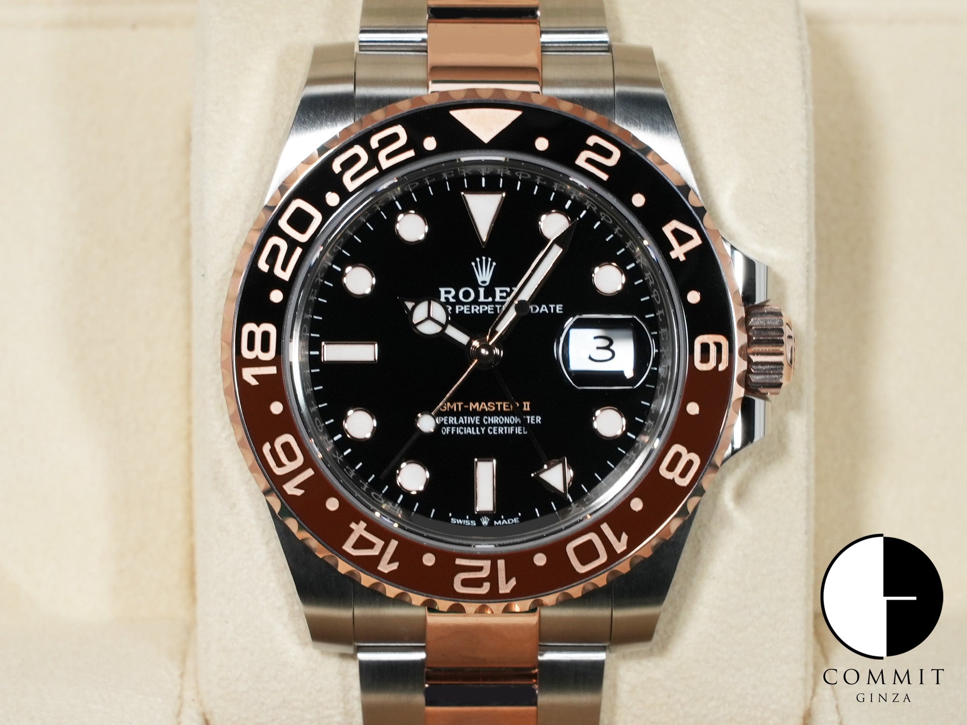 ロレックス GMTマスターII Ref.126711CHNR ステンレススチール/エバーローズゴールド ブラック文字盤 オイスターブレスレット 未使用 445r7xvd