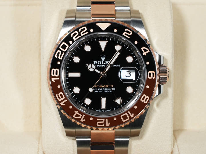 ロレックス GMTマスターII Ref.126711CHNR ステンレススチール/エバーローズゴールド ブラック文字盤 オイスターブレスレット 未使用 445r7xvd