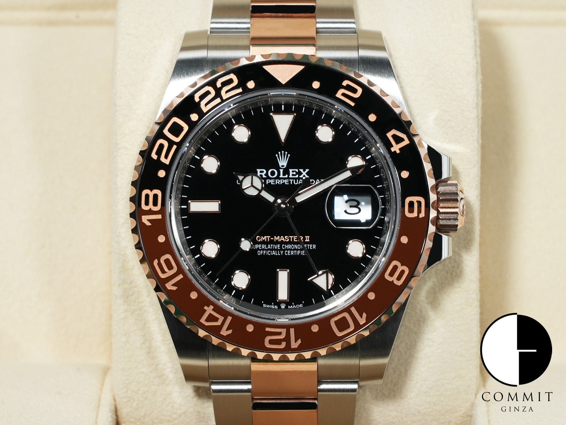 ロレックス GMTマスターII Ref.126711CHNR ステンレススチール/エバーローズゴールド ブラック文字盤 オイスターブレスレット 未使用 8figh3uy