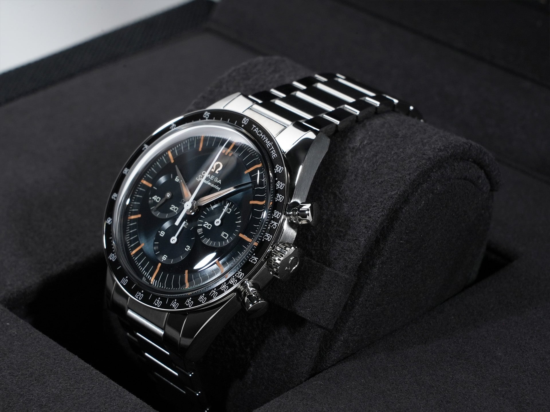 オメガ スピードマスター ファースト オメガ イン スペー﻿ス Ref.310.30.40.50.06.001 ステンレススチール ブルーグレー文字盤 未使用 twfca2ef