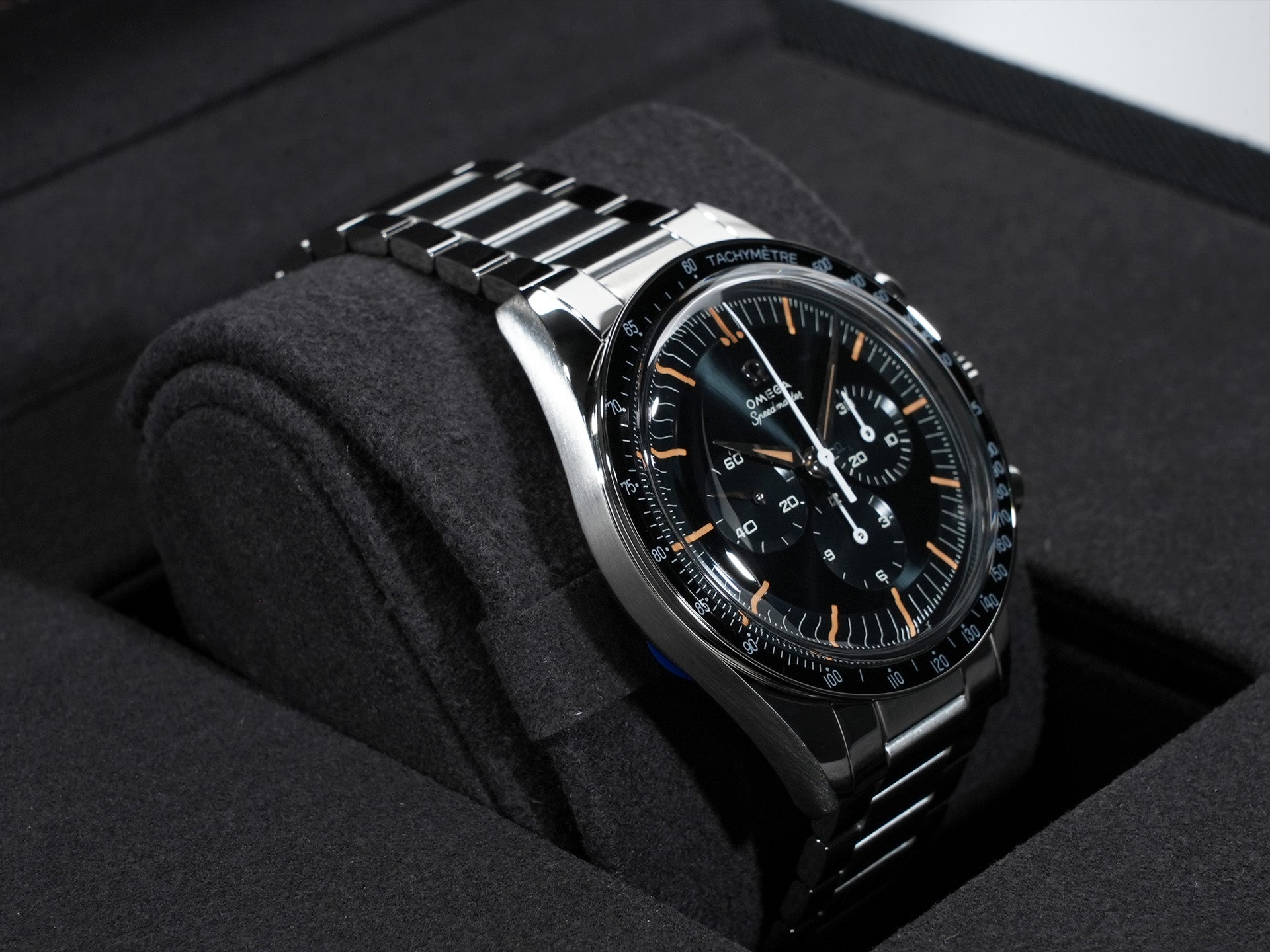 オメガ スピードマスター ファースト オメガ イン スペー﻿ス Ref.310.30.40.50.06.001 ステンレススチール ブルーグレー文字盤 未使用 twfca2ef