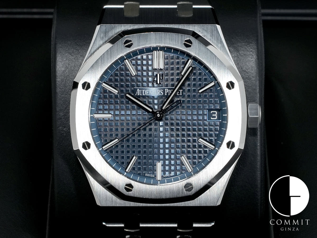 オーデマピゲ ロイヤルオーク Ref.15500ST.OO.1220ST.01 ステンレススチール ブルー文字盤 中古 5ngumy27