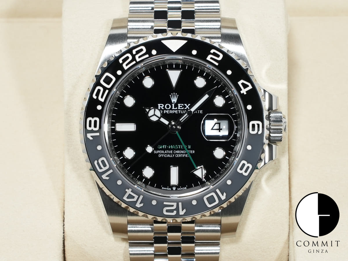 ロレックス GMTマスターII Ref.126710GRNR ステンレススチール ブラック文字盤 ジュビリーブレスレット 未使用 c2fmt6wz