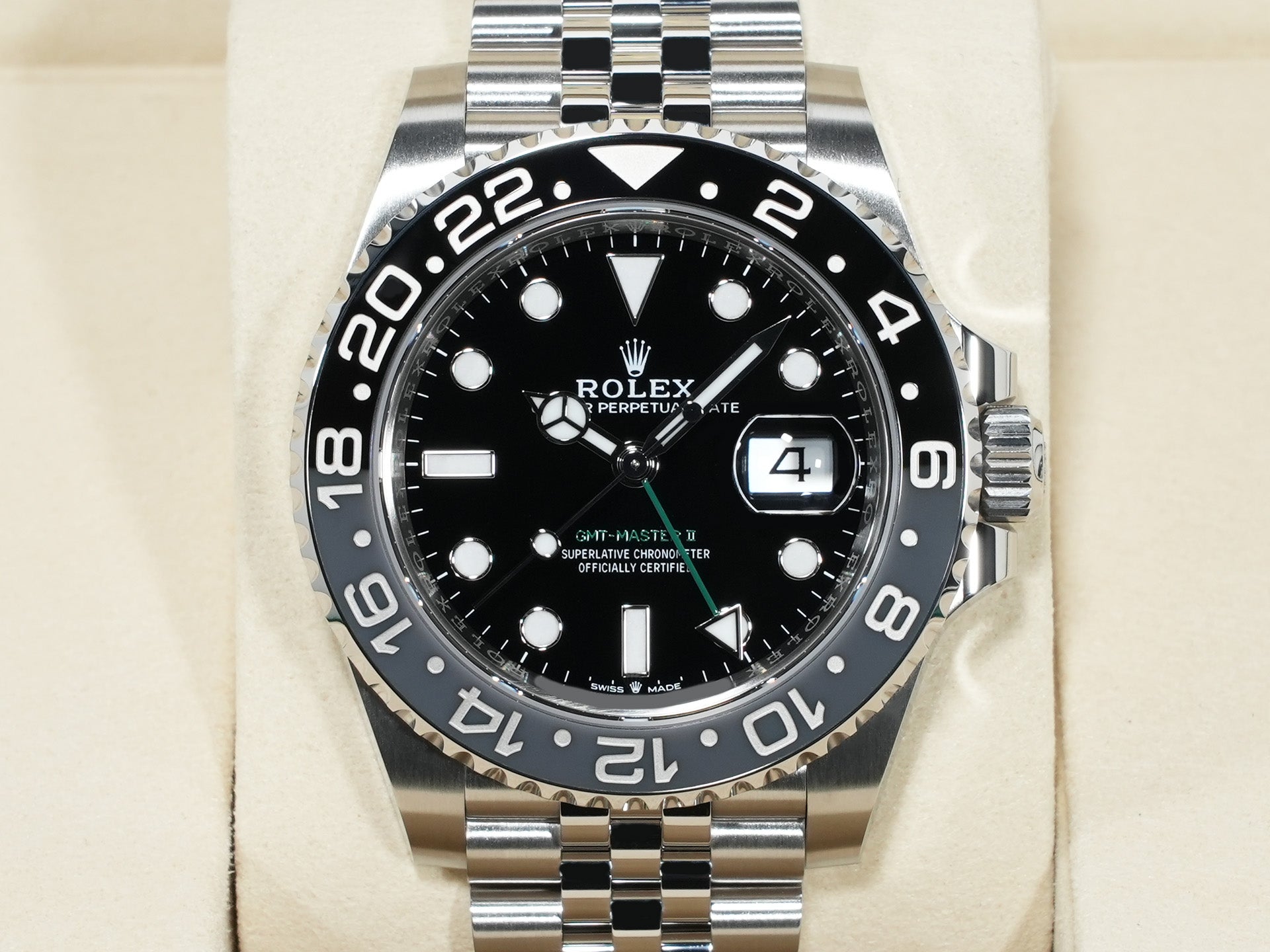 ロレックス GMTマスターII Ref.126710GRNR ステンレススチール ブラック文字盤 ジュビリーブレスレット 未使用 c2fmt6wz