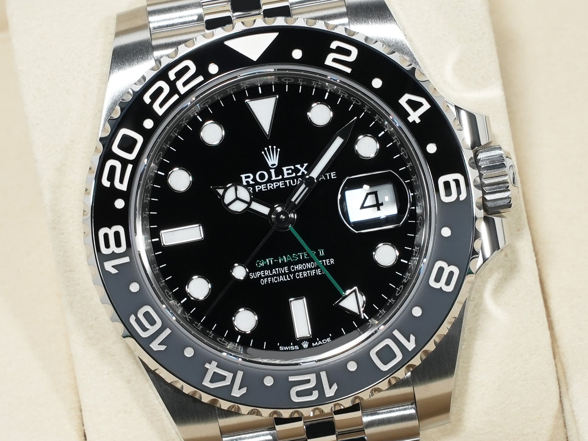 ロレックス GMTマスターII Ref.126710GRNR ステンレススチール ブラック文字盤 ジュビリーブレスレット 未使用 c2fmt6wz