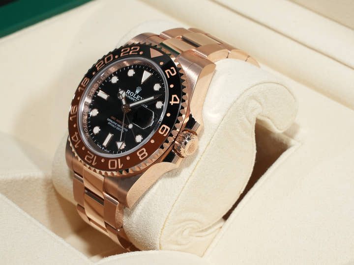 ロレックス GMTマスターII Ref.126715CHNR エバーローズゴールド ブラック文字盤 オイスターブレスレット 未使用 vy85jbiu