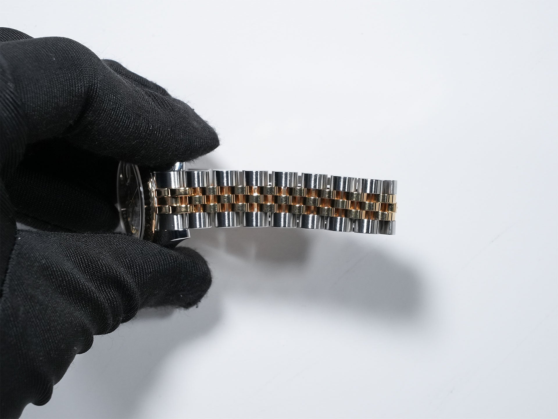 Pre-owned Rolex Datejust 28 Ref. 179173G Stainless Steel/Yellow Gold Meteorite x 10 Diamond Dial Jubilee Bracelet 9bv464k4