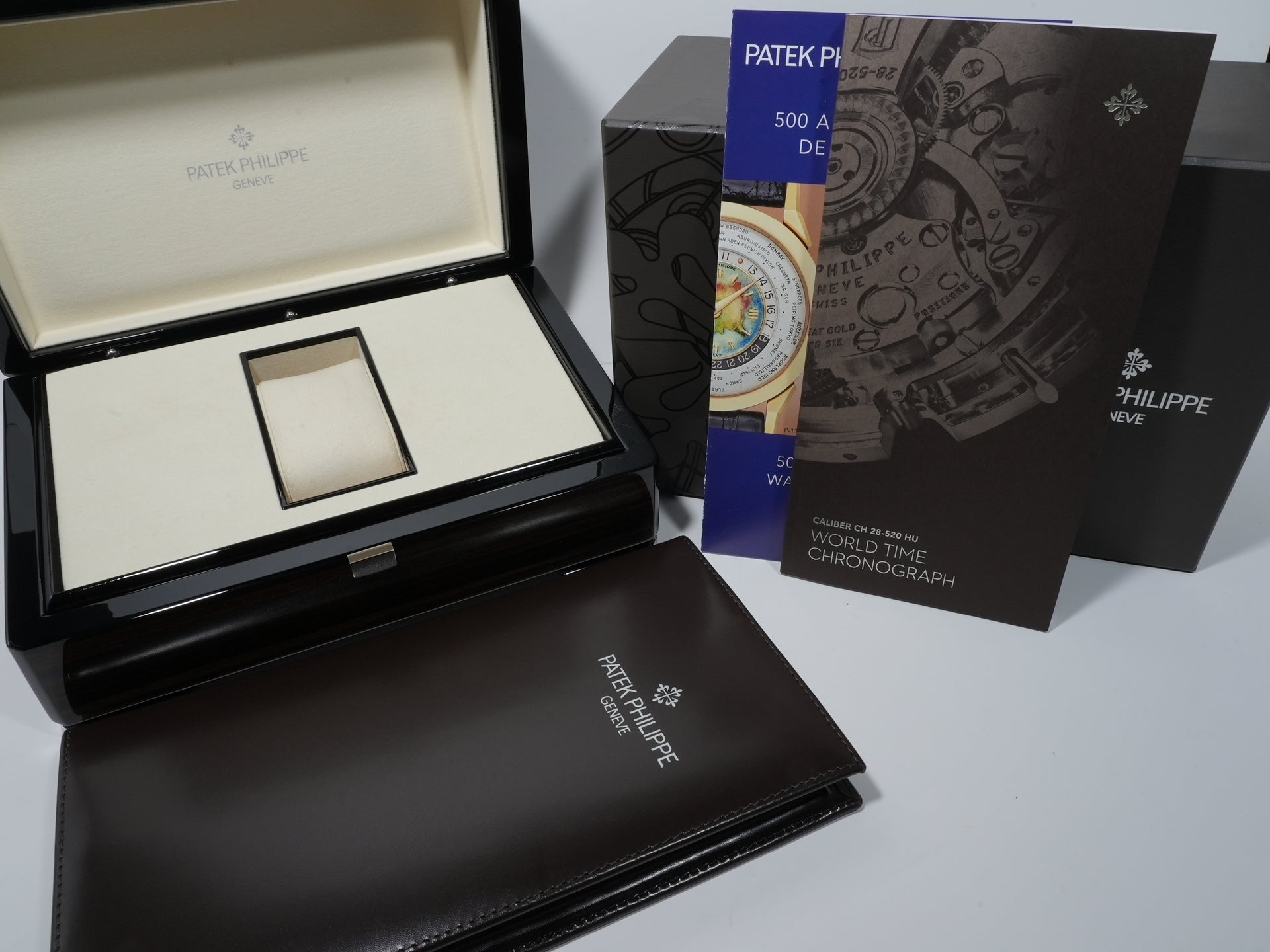 パテックフィリップ コンプリケーション ワールドタイム クロノグラフ Ref.5930P-001 プラチナ グリーン文字盤 未使用 fjkso7c4