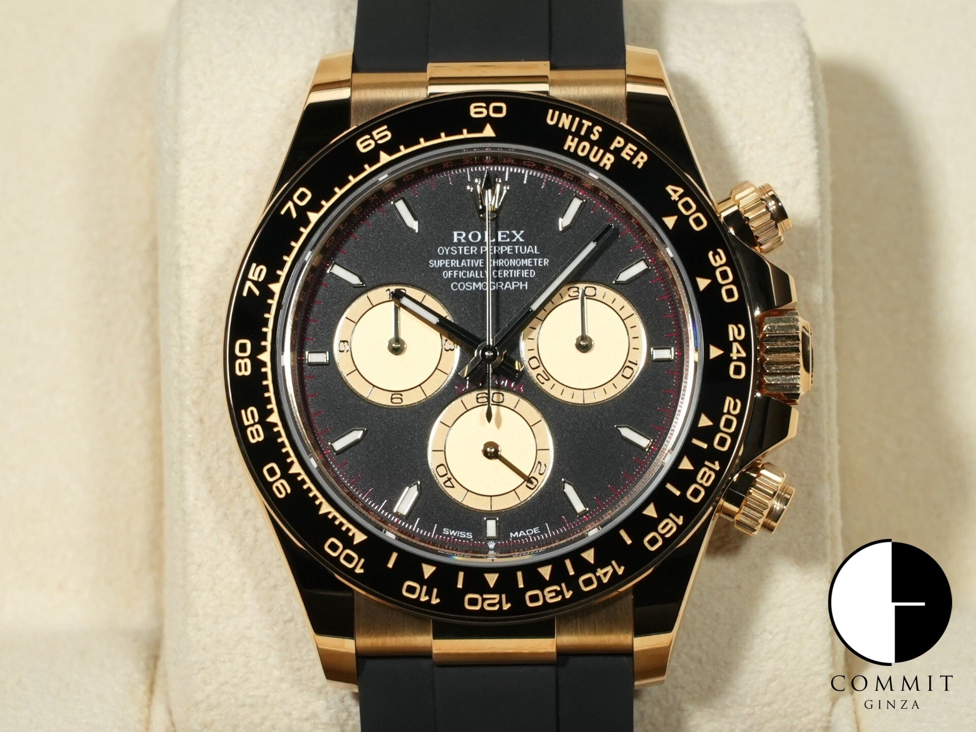 Rolex Daytona Ref. 126518LN Yellow Gold Black and Champagne Dial Unused 4g9r39i9