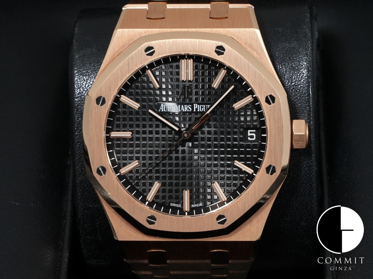 Audemars Piguet Royal Oak Ref. 15500OR.OO.D002CR.01 Pink Gold Black Dial Excellent Condition Pre-Owned 2at4yrqu