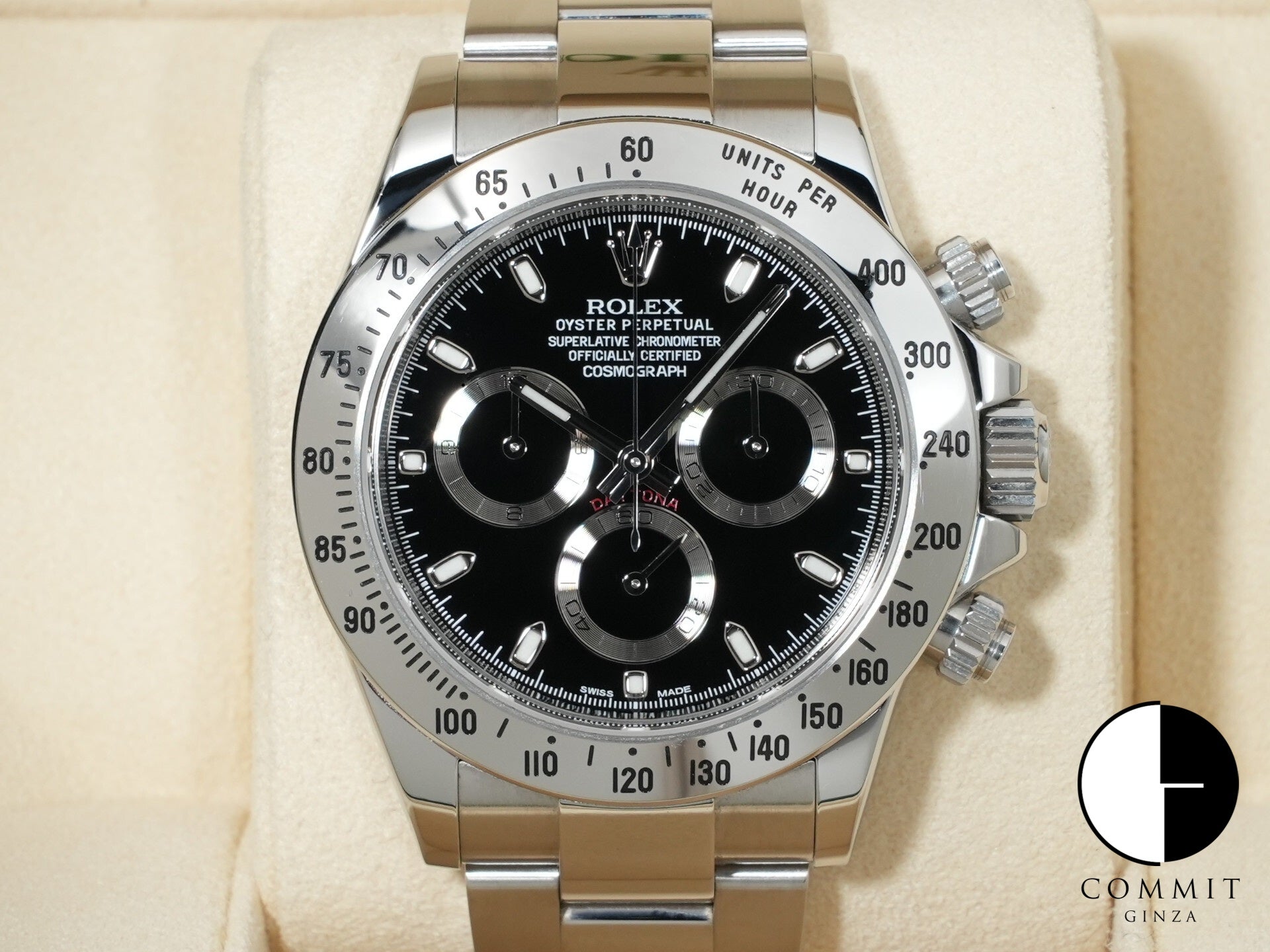 Rolex Daytona Ref. 116520 Stainless Steel Black Dial Excellent Condition shbbo2nc