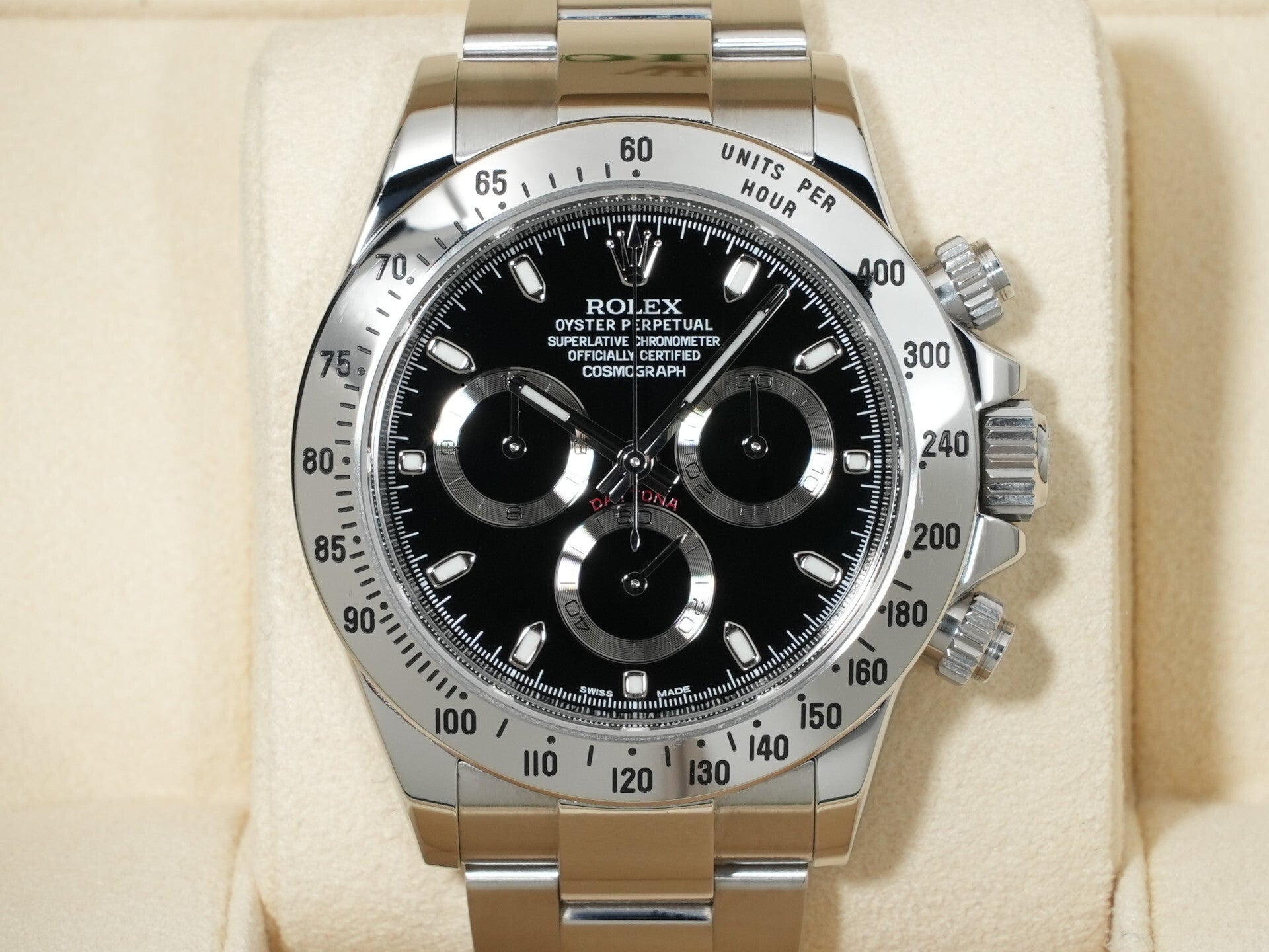 Rolex Daytona Ref. 116520 Stainless Steel Black Dial Excellent Condition shbbo2nc