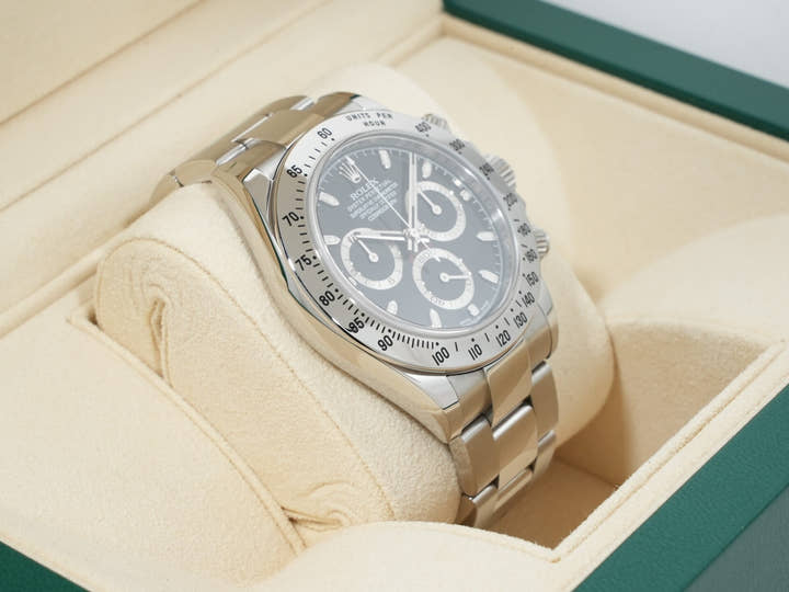 Rolex Daytona Ref. 116520 Stainless Steel Black Dial Excellent Condition shbbo2nc